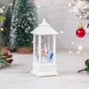 Lámpara de viento navideña, candelabro, luz de noche para ancianos, decoración de muñeco de nieve, luz de noche, adornos de escritorio, decoraciones navideñas