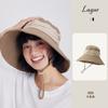 Sombrero de Pescador Plisado Transpirable de Ramio Natural con Aroma a Castaña, Esquema de Color de Alta Gama para Mujer, Nuevo Sombrero de Sol para Verano