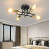 Luminária de quarto estilo nórdico Internet Celebridade Iluminação Sala de estar Sala de jantar Sala quente Simples Moderna Casa Luminária de teto dourada