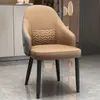 Silla Ligera de Gama Alta Italiana Respaldo de Silla Taburete Nórdico Silla de Comedor Simple Lujo Ligero Hogar Hotel Mahjong Restaurante Respaldo