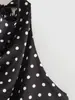 Comercio exterior transfronterizo ropa de mujer artículo popular 2026 nuevo europeo y americano sexy hombros descubiertos lunares ajuste ceñido top halter