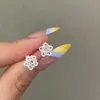 Pendientes de Plata de Ley 925 con Diseño de Pequeñas Estrellas Enroscadas por Todas Partes Corazón Geométrico Estrella de Cinco Puntas Bola de Hilo Dulce Pendientes de Alta Gama