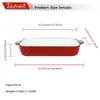 Tastedeli Hierro Fundido Esmaltado 32x23cm Bandeja para Asar/ Lasaña, 3L Bandeja Rectangular para Hornear para Lasaña, Hornear Pan, Estofar, Asar y Guisos, Utensilio de cocina multiusos. Apto para horno e inducción(3L)