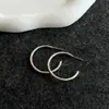 Círculo Normcore Europeu e Americano Brincos Geométricos Argola Tubular Elegante Feminino Argola Lisa Brilhante Brincos de Argola Grande Brincos