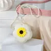 Bolsa de Paja Estilo Vacaciones de Verano con Flor Linda 2025 Nueva Bolsa de Paja Bolso Tejido Bolso Cruzado Mini Bolso para Monedas