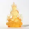 Deus da Riqueza Amarelo, Vidro Real, Estátuas de Buda Grandes, Médias e Pequenas do Tamanho de Ágata, Ritual do Templo Xizang Tântrico, Fábrica de Conexão
