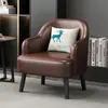 Sillón de Cuero para Persona Perezosa, Artesanía en Cuero, Silla Sofá Simple, Balcón, Dormitorio, Sala de Estar, Hotel, Oficina, Apartamento Pequeño, Ocio, B&B, Sofá