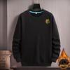 Longnian nuevo invierno engrosado con forro polar cálido suéter de cuello redondo para hombre estilo coreano jersey holgado top para hombre