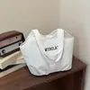 Bolsa de Lona Nova Exquisita e Fashion, Bolsa de Mão de Alto Valor Estilo Coreano, Bolsa Tote Casual Versátil para Aula e Trajeto