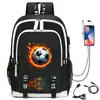 Mercancía del Mundial 2026: Mochila estampada de estrella de fútbol con puerto USB, mochila para estudiante, bolsa para portátil en stock