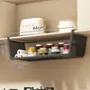 Estante de almacenamiento retráctil para cocina, cesta de niveles colgante debajo del gabinete, organizador multifuncional para especias y platos del hogar con escurridor