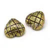 Botones Metálicos de Malla con Forma de Corazón Cosidos a Mano de 18/22 mm de Aleación de Zinc con Base Alta para Trajes y Abrigos Botones con Forma de Corazón