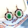 Pendientes de cristal de oro blanco europeos y americanos con Diamante para mujer multicolor opcional de aleación no alérgica no descolorante joyería al por mayor