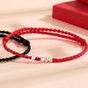 Xingcheng novo estilo chinês quebrado prata casal vermelho corda pulseira jóias unissex S925 prata esterlina nicho pulseira de alta qualidade