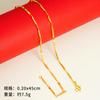 Collar de Oro Arena Vietnamita para Mujer Verano Colgante Duradero Cadena Clavícula Latón de Alta Gama Joyería Artificial Genuino