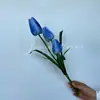 Suministro directo transfronterizo de flores artificiales de tulipán accesorios para fotografía de bodas flores falsas decoración de fiesta familiar flores artificiales