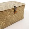 Fuente de Fábrica Productos Creativos para el Hogar Caja de Almacenamiento de Paja Acabado Cosmético de Juguete Escritorio Tejido Caja de Almacenamiento