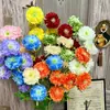 Flores Artificiais de Peônia de 6 Camadas para Decoração de Corredor de Casamento, Flores para Decoração de Salão de Casamento, Flores Artificiais de Plástico Arranjo de Flores DIY