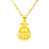 Bolsa da sorte imitação ouro 24k Pingente de ábaco Moda feminina Estilo Nacional Vermelho Online transmissão ao vivo fábrica de joias atacado transfronteiriço