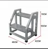 Escada de Degraus Espessada para Armazém, Casa e Uso Industrial, com Corrimãos, Três ou Quatro Degraus, com Rodas, Escada de Escalada Móvel