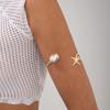 Pulsera Brazalete Nicho Transfronterizo Europeo y Americano Flor Viento Marino Estrella de Mar Sencilla Playa Viento Frío