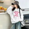 Sudadera para Niñas Estilo Primavera y Otoño Cuello Redondo Capa Base Pequeña y Mediana Niños Dibujo Animado Lindo Manga Larga con Felpa Venta al por Mayor Dropshipping