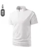 Camisa Polo de Seda de Hielo con Efecto Enfriador, No se Arruga, para Hombre, de Verano, Elegante, de Negocios, de Alta Gama, Camiseta Superior para Hombre