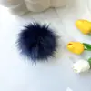 Bola de Pelo de Imitación de Zorro 10 cm Accesorios de Piel Personalizados Bola de Peluche DIY Alta Elasticidad Piel Sintética Accesorios Decorativos Artificiales Bola Redonda