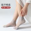 Calcetines Cortos de Encaje para Mujer Verano Delgados Transpirables Calcetines de Barco Primavera y Otoño Ins Modernos Combinan con Todo Malla Fondo de Algodón Calcetines de Cristal para Mujer