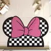 Alfombrilla de baño de ratón de dibujos animados, resistente a la suciedad y fácil de cuidar, de tierra de diatomeas, antideslizante, para el hogar, inodoro, puerta del baño