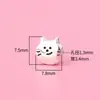 Pingente de Contas de Gato Fofo em Prata S925 Cruz Perfurada Acessórios de Gatinho Pulseira de Fio com Contas DIY Joias de Prata