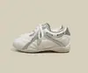 Versión de Cuero Suave~Zapatos Mary Jane de Suela Gruesa Estilo Deportivo, Zapatos Casuales con Bloques de Color para Mujer, Puntera Redonda Versátiles Retro con Cordones Zapatos de Entrenamiento Alemanes