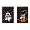 Toalha de Louça Halloween Morcego Abóbora Cozinha Toalha de Louça Conjunto de Quatro Peças Microfibra Casa Limpar Mãos Toalha de Louça