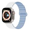 Para Apple Watch applewatch10 Geração Silicone Bicolor Esportivo Pulseira Magnética s9 Geração iwatchSE