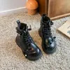 Botas Martin de color liso para niños, nueva colección otoño 2026, suela blanda, antideslizantes, con adornos de perlas y lazo, botines para niñas