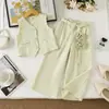 Comercio Exterior Ropa Nueva para Niña de Primavera y Otoño Traje Nuevo Chaleco sin Mangas + Pantalones Largos de Pierna Ancha de Color Sólido + Cintura Halter con Flor de Rosa