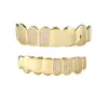 Ortodoncia de Ocho Dientes Incrustada con Diamantes Estilo Europeo y Americano, Moderna y Popular, Accesorios de Oro para Dientes Hip-Hop Originales al por Mayor