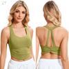 Sujetador Deportivo para Mujer Verano Espalda Hermosa a Prueba de Golpes Chaleco de Yoga Ropa Exterior Correr Entrenamiento Fitness Sujetador Push-Up Sujetador