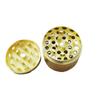 Moneda de Oro Aleación de Zinc Dorado Molinillo de Cigarrillos 40mm 4 Capas Metal Molinillo de Tabaco