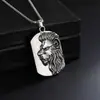 Comercio Exterior al por Mayor Joyería para Hombre Personalizada Retro El Rey León Simba Collar con Placa para Hombre Accesorios Colgante de Cabeza de León