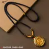 Cordón para Colgante Dorado, Cuerda para Colgar Colgantes, Cuerda Trenzada con Cierre Dorado, Colgante de Ámbar y Jade, Cordón para Collar Thangka, Cuerda Negra para Colgar en el Cuello para Hombres y Mujeres