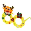 Gafas temáticas navideñas, kit de manualidades DIY de tela no tejida para niños, adecuado para fiestas de jardín de infantes, accesorios para fotos y decoraciones