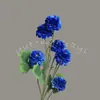 Flores Artificiais Lilases em Camadas com 6 Cabeças Decoração de Salão de Casamento Flores Artificiais Arte Floral para Casa Decoração Suave Exportação Atacado