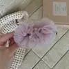Nuevo Pasador de Plátano de Flor de Organza Pinza de Garra Pinza para el Cabello Simple Pinza para el Cabello de Alta Calidad Pinza Coreana de Temperamento para Cola de Cabello Accesorio para el Cabello Mujer