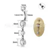 Clavo de Ombligo de Titanio F136 Colgante de Circonita Anillo de Ombligo Venta Caliente en Amazon Joyería para Piercings de Aleación de Titanio G23 Venta al por Mayor