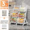 Estante de Almacenamiento de Cocina de Pie Multicapa para Verduras y Frutas Multifuncional para Sala de Estar Estante de Almacenamiento de Snacks con Ruedas Venta Directa N