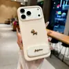 Pônei Dourado Adequado para Apple 17Pro Ano do Cavalo Modelo de Ano Novo Iphone16 Suporte Espelhado Capa de Celular 15/14