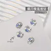 Accesorios de Uñas de Moda con Bolas de Pedrería de Cristal Transparentes Blancas y Rosas Finas y Puntiagudas Decoraciones para Uñas