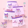 [Pacote com Quatro] Roupa Íntima Feminina Infantil Nova de Algodão para Menina Antibacteriana Desenho Animado Boxer Feminino Atacado