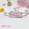 Adorno para Pastel Lindo Creativo Enchufe Popular en Internet Carácter Chino Alas de Hada Orejas de Conejo Tarjeta de Cumpleaños para Hornear